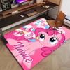 Custom My Little Pony Mat Personalized Name, Polyester Washable Indoor Entryway Rug, Gift for Christmas, Easter, Thanksgiving Day