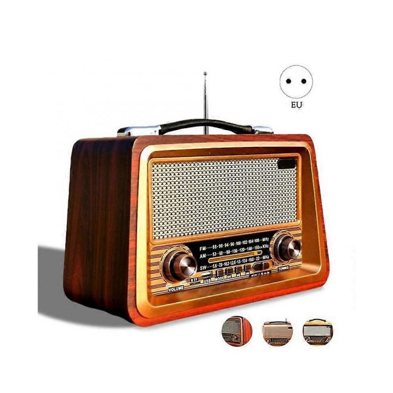 Retro Portable Radio Wireless Bluetooth Speaker Stereo AM/FM Radio Receiver Player USB TF AUX MP3 Classic Style