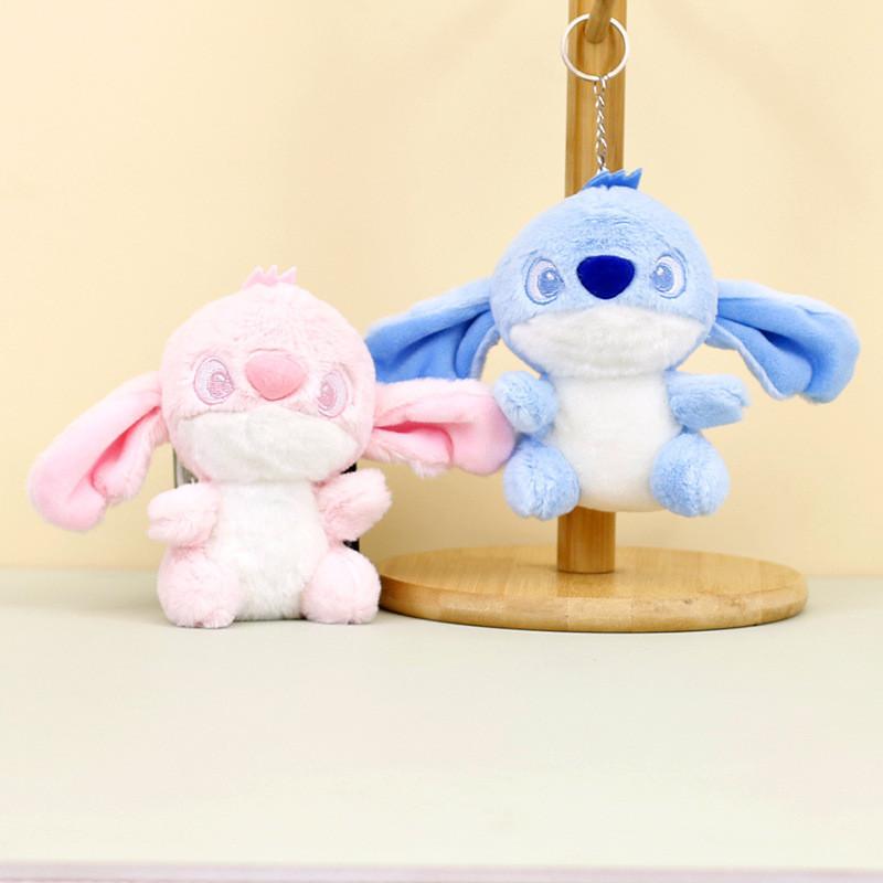 Adorable Stitch Plush Keychain Purple Cute 12cm Short Plush Toy For Bags
