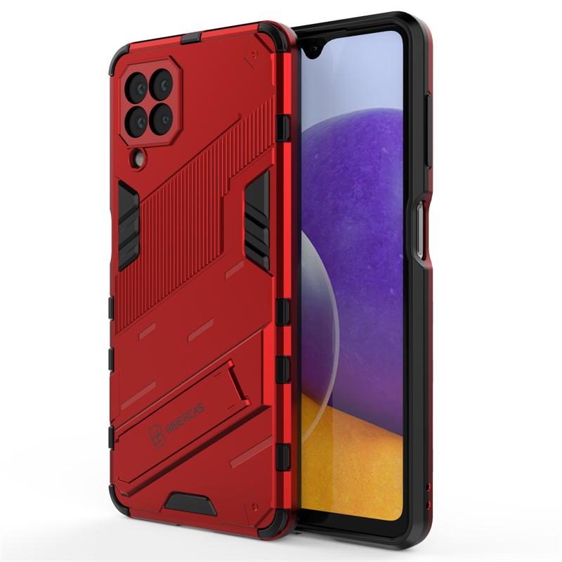 Чехол для Samsung a22, автомобильный магнитный чехол для телефона с подставкой для Samsung Galaxy a22 5G a 22 a226B, противоударный защитный чехол для задней панели