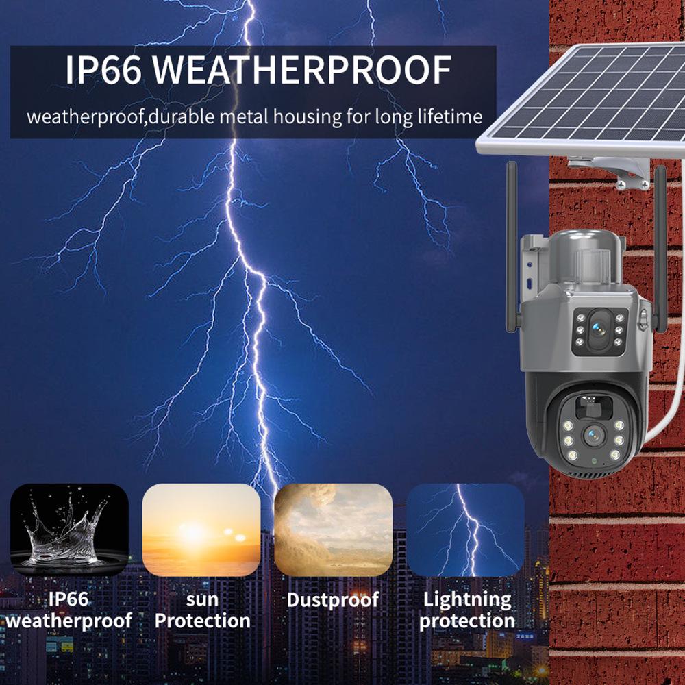 360-градусная наружная камера с солнечным монитором и ночным видением