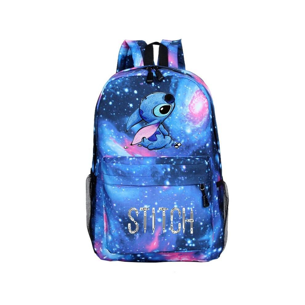 (Star Blue) Stitch backpack Students Boys Girls back to school Bags Teens Daily Backpack