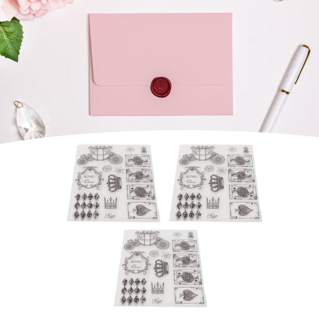 3 шт. Прозрачные штампы Интересный многоразовый материал Прозрачный внешний вид Тиснение Scr