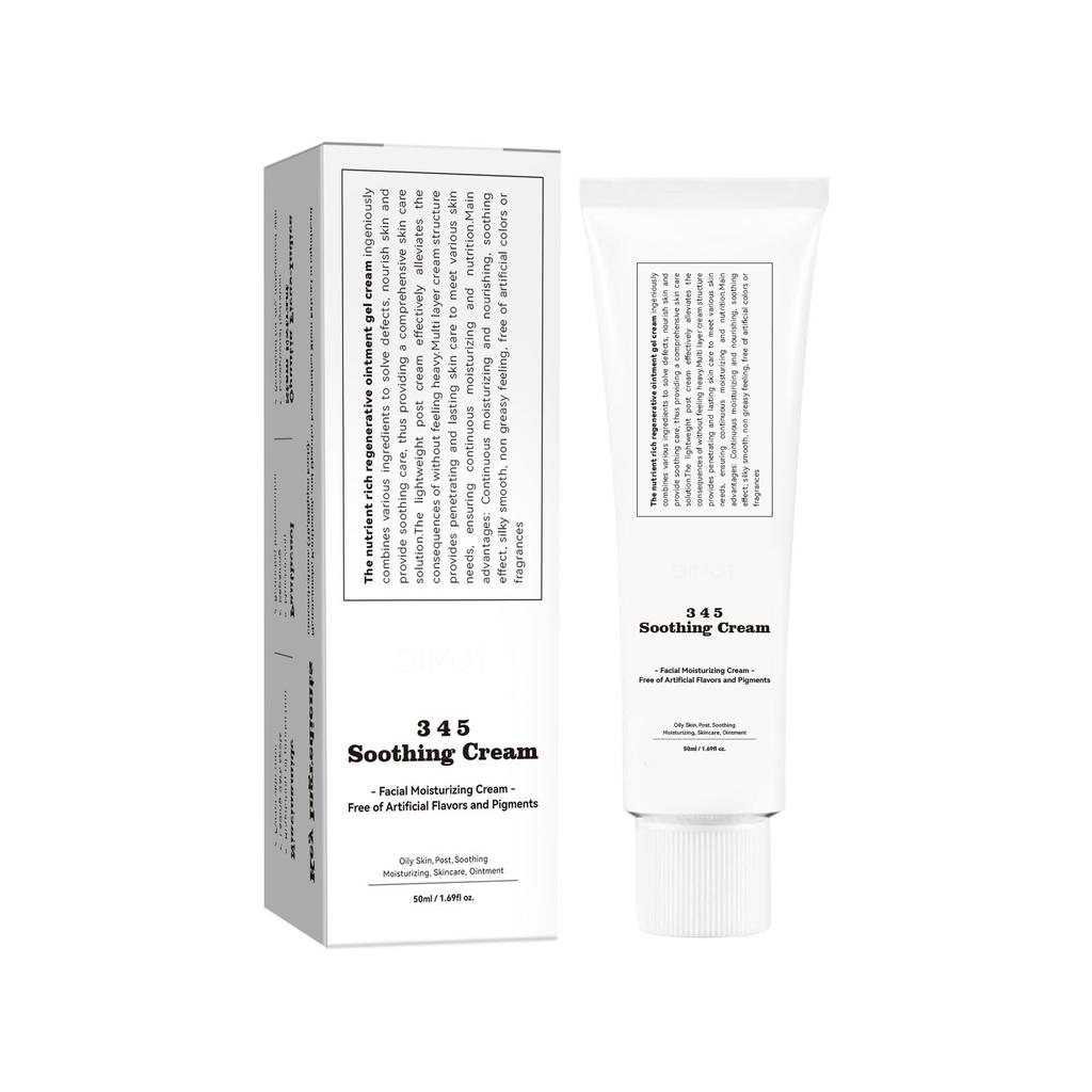 345 Relief Cream - Увлажняющий крем для лица от акне и жирной кожи - Успокаивающий, увлажняющий - Уход за кожей - Крем-мазь, веганский - 50 мл