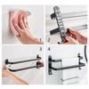 Bathroom Towel Rack 3 Layers Drill Towel Holder Shower Rack Aluminum Alloy Storage Shelf  Bathroom