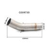 K7 GSXR 600 750 GSXR700 GSXR750 Мотоциклетный глушитель выхлопной трубы Средняя соединительная трубка Трубка Slip On Для Suzuki GSX R600 R700 R750 K7 K8