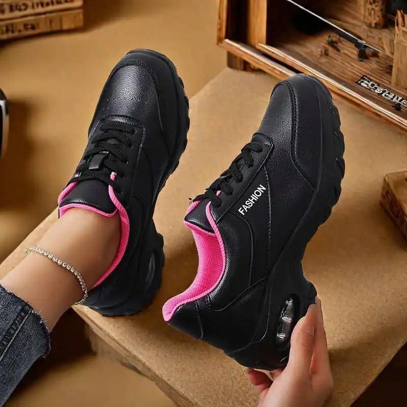 Модная шнурованная низкая женская обувь Обувь для тренировок Женские кроссовки Коричневые ботинки для женщин Спортивная обувь Модные уличные лоферы Тени