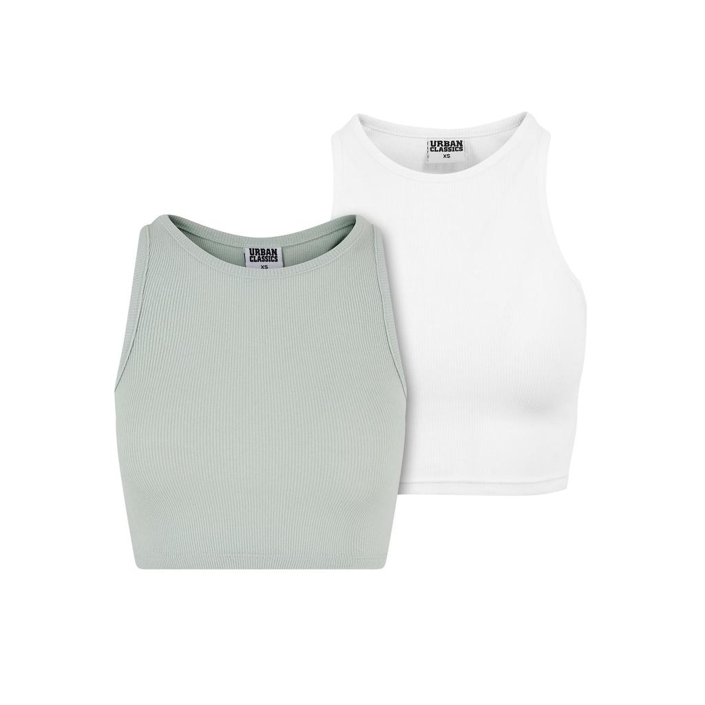 Urban Classics Womens/Ladies Ribbed Crop Top (Pack of 2)