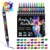 Двусторонний акриловый маркерный набор для детей, 72 цвета, stationery для рисования
