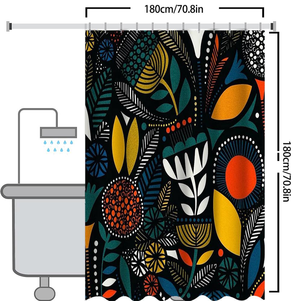 Тропическая Растение Занавеска для Ванной Комнаты Водонепроницаемая Занавеска для Душа с 12 Крючками Домашний Декор Бесплатная Доставка