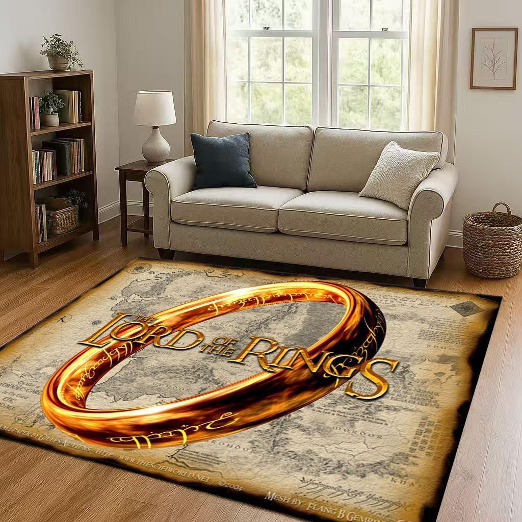 Classic L-Lord of The Rings H-Hobbit Gandalf Legolas Living Room Non-Slip Area Rug Soft Carpet for Bedroom Sofa,Home Doormat