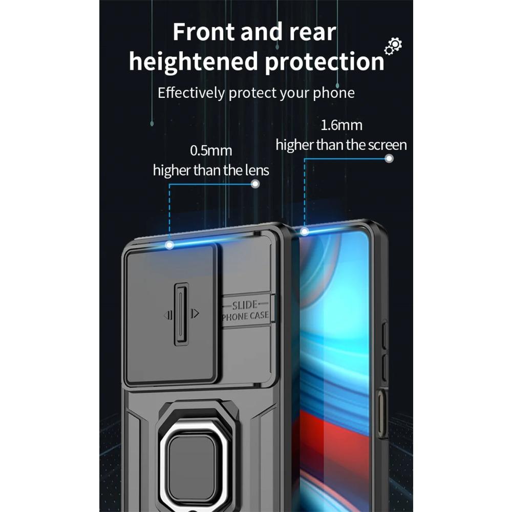 Чехол Armor для Xiaomi Poco X6 Pro 5G F6 F5 M6 Pro C65 защитный чехол кольцо магнитный держатель бизнес полная защита чехол