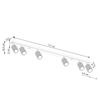 Carbon ceiling lamp 6L taupe