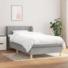 3126773 vidaXL Divan Bed with Mattress Light Grey 90x200 Cm Fabric