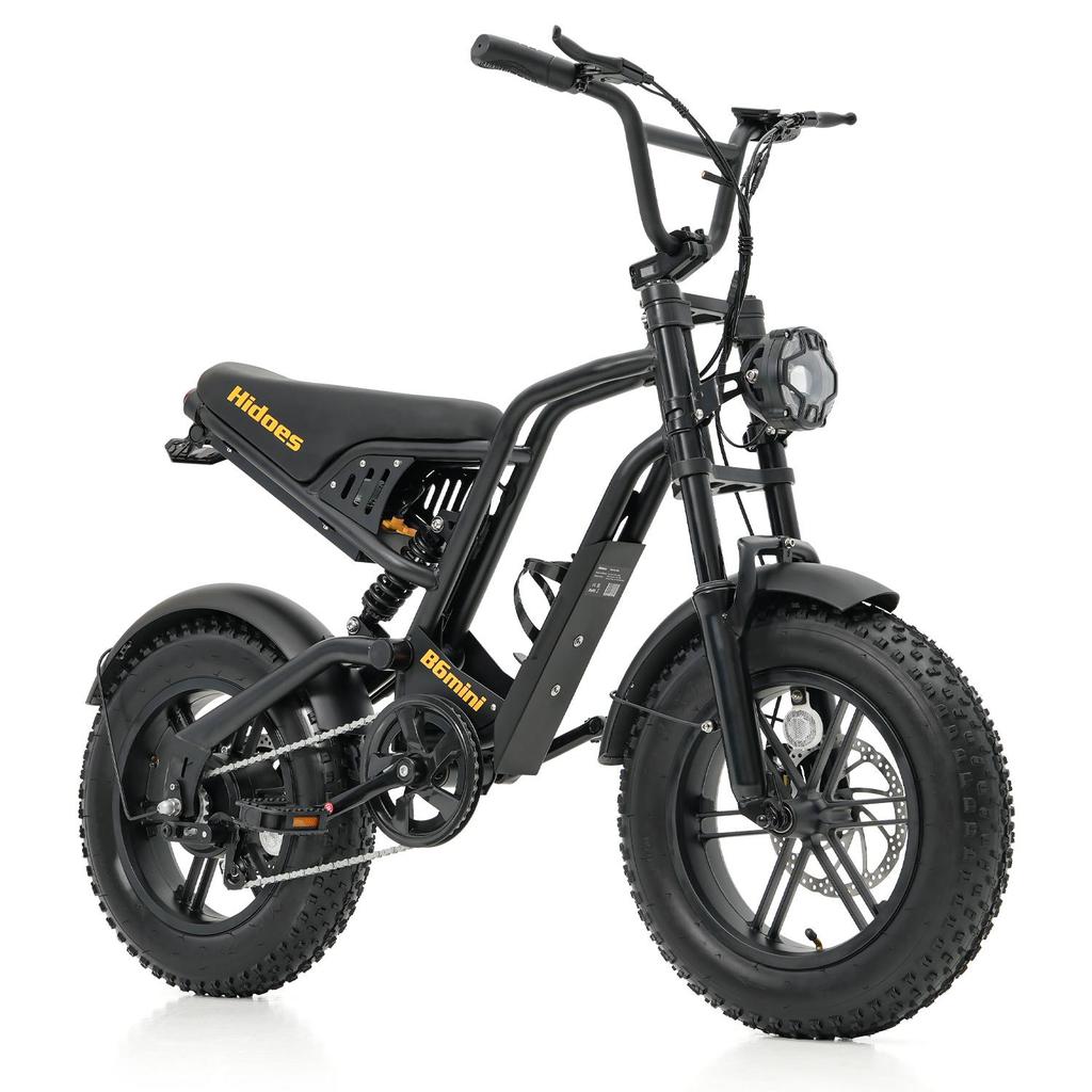 Hidoes HD-B6 Mini E- Bike with Fat Tires 500W Motor 48V10.4Ah Battery 16 Inch Wide Fat Tires Mini E-BikeAll Terrains Daily Outdoor Riding