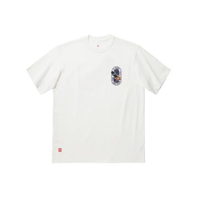 Li Ning Серия Скейтборд Свободный крой Круглый вырез Футболка с коротким рукавом Унисекс Топы Молочно-белый AHSU937-4