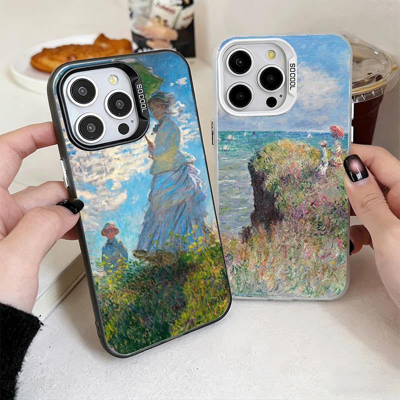 Claude Monet Oil Painting Soft Phone Case for iPhone 15 16 17 Pro Max 17Air 16E 14 Plus 13 12 Mini Shockproof Cover Back Shell