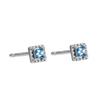 925 Sterling Silver Colorful Zircon Geometric Mini Stud Earrings for Women Hypoallergenic Jewelry Gift