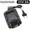 18V 21V 2A Зарядное устройство для литиевой батареи Портативная батарея высокой мощности Интеллектуальное быстрое зарядное устройство