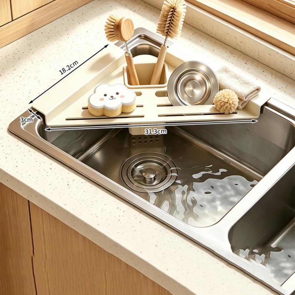 with Draining Cup Sink Drain Shelf Triangular Shape Dish Drying Rack Sink Corner Rack Kitchen Sink