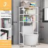 Bathroom Storage Shelf Non Perforated Toilet Storages Rack Floor Standing Microwave Storage Rack Floor To Floors Kitchen Cabinet