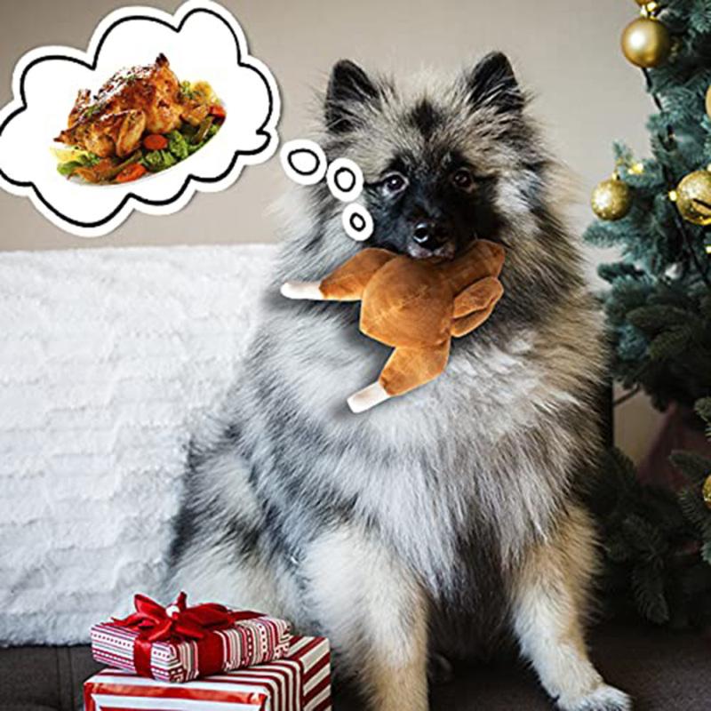 Плюшевые пищащие мягкие игрушки для домашних собак, жареная курица, устойчивые к жеванию, игрушка для жевания, игрушка для чистки зубов, питомец