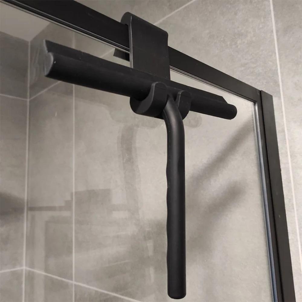 Shower Squeegee Household Window Glass Cleaning Scraper with Silicone Holder Bathroom Mirror Wiper Scraper Bathroom Accessories