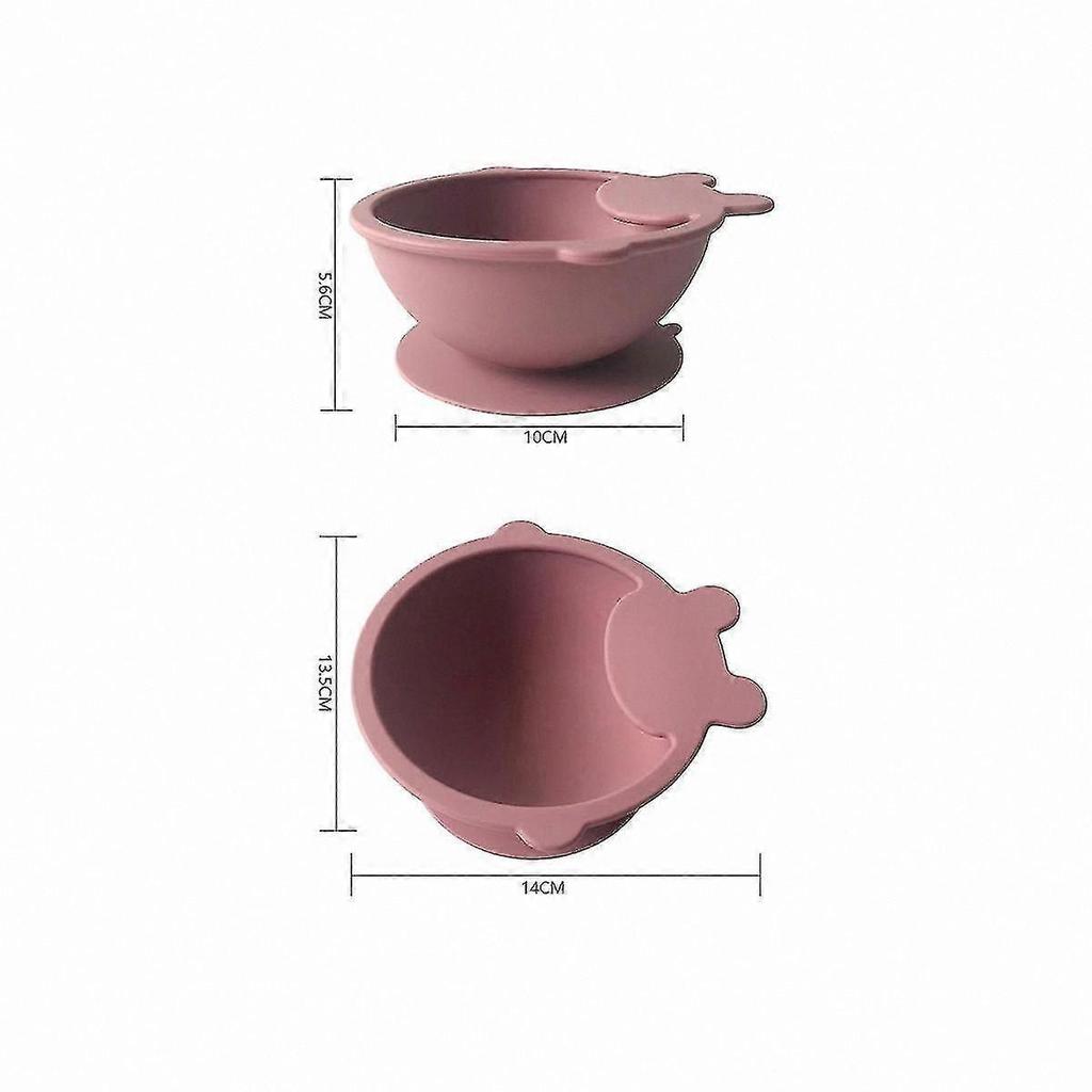 Silicone Suction Bowl Set with Spoon for Baby Feeding - First Stage Silicone Plate D