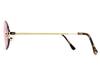 TWO POINT RIMLESS OVAL SUNGLASS point rimless oval sunglasses GOLD PINK [SPEED ADDICT] (Two ×