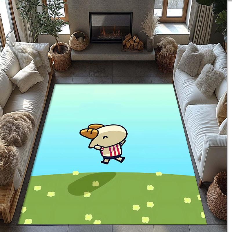 Chivas Printed Crystal Velvet Area Rug, Soft Anti-Slip Water Absorbent Floor Mat for Living Room Bedroom