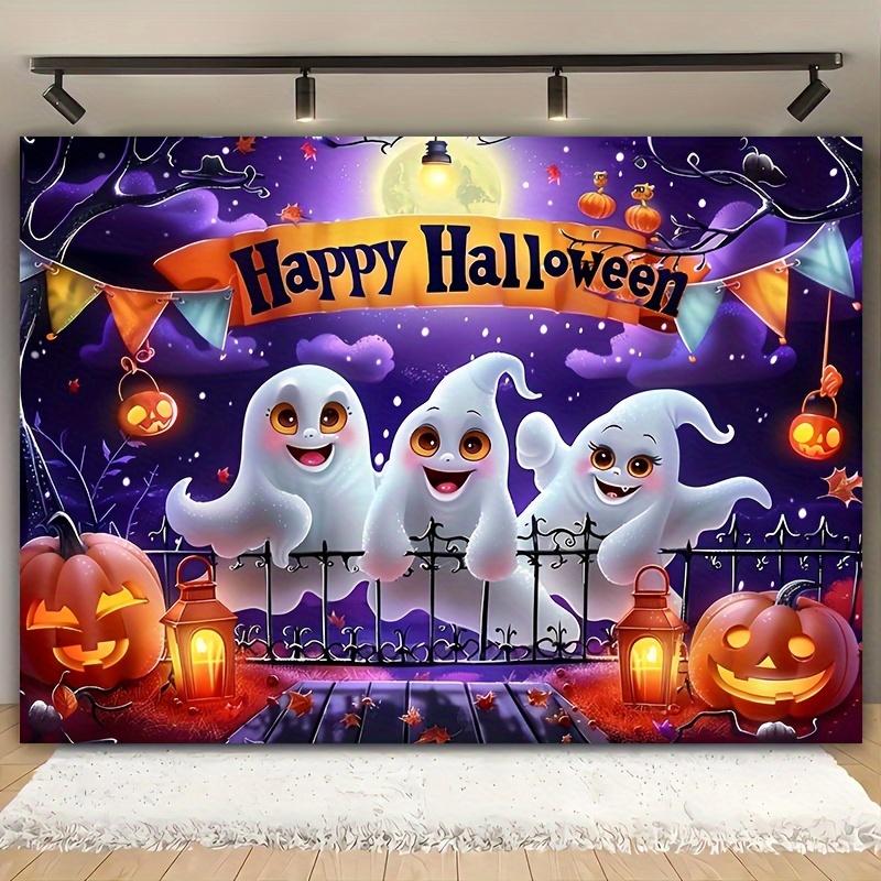 1-piece Ghost Pumpkin Party Banner - Polyester Material / Outdoor Decoration - Suitable for Holiday Decorations.PMJ