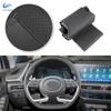 Черные автомобильные аксессуары, перфорированная кожа, внутренняя отделка рулевого колеса для Hyundai Elantra 7th Sonata