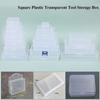 Transparent Storage Box Square Small Items Case Jewelry Beads Container Power Tools Holder