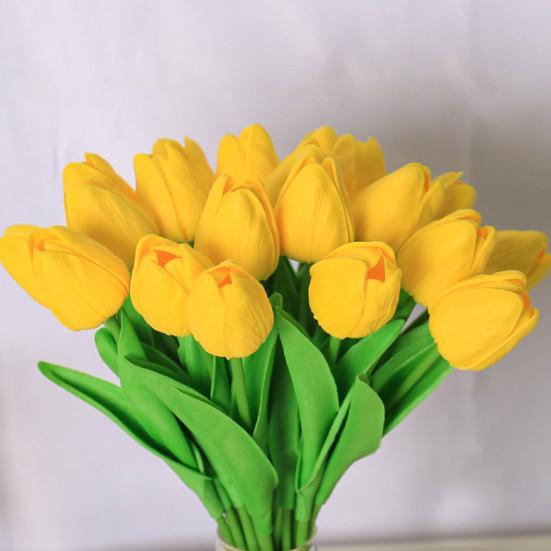 10 шт., искусственная ветка тюльпана со стеблем, реалистичная многоразовая домашняя свадебная вечеринка, искусственный цветок, цветочное весеннее украшение, реквизит для фотосессии