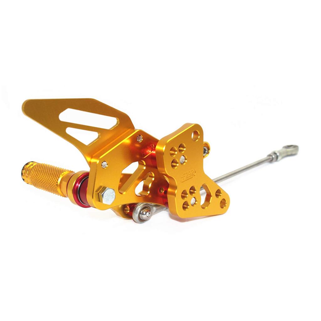 Подножка мотоцикла HAYABUSA регулируемая с ЧПУ задняя комплект совместимые модели Hayabusa GSX 1300R [SUKIRACING] GSX-1300R 1999-2007 2008-2017 (Золото)