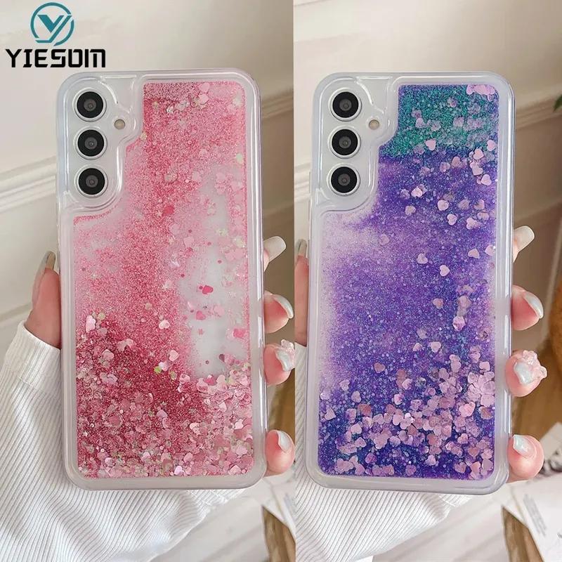 Силиконовый чехол с блестками для Samsung Galaxy A17 A16 A26 A36 A56 A07 A15 A25 A35 A55 5G A14 A24 A34 A54 A05S A73 A53 A23 A13