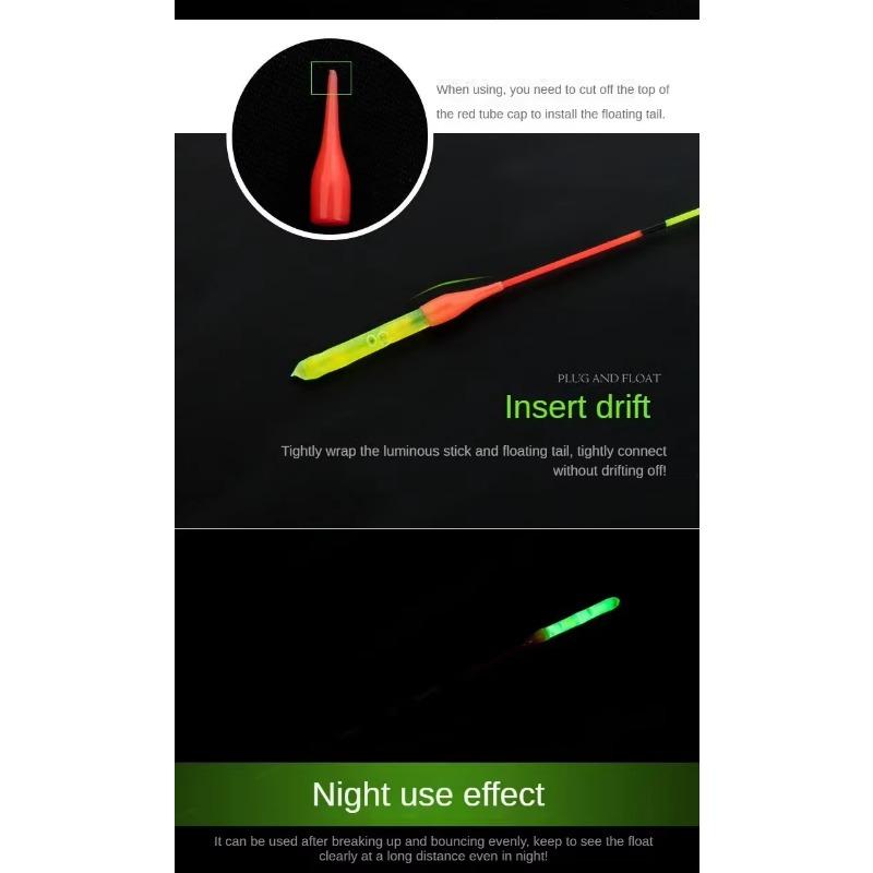10 шт./лот 2,2-4,5 мм светлая ночная рыболовная поплавковая удочка темные светящиеся палочки рыболовные принадлежности флуоресцентная светящаяся палочка фосфоресцирующий