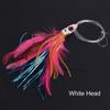 Fishing Tackle Tied Up Saltwater Octopus Bait Long Tail  Squid Skirt Feather Lure String Hook