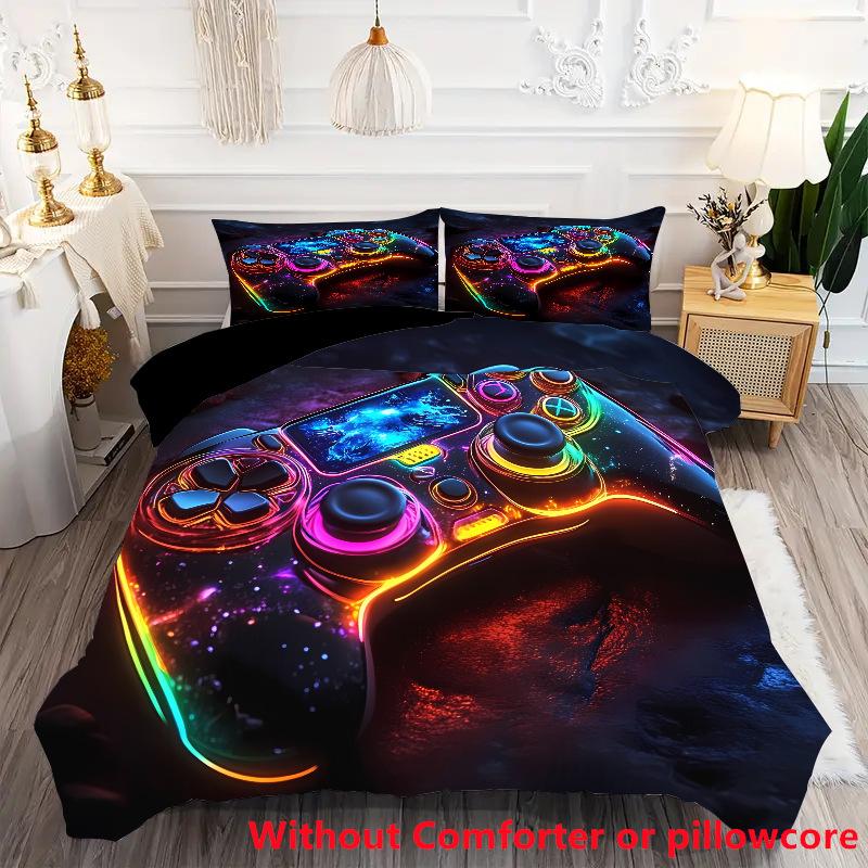 E-Sports Game Colorful 3D Digital Printing Three-Piece Quilt Cover
