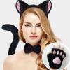 Cats Ears Headbands with Tail Cats Tail,Glove Bowtie Halloween Cosplays Costume