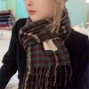 New Korean Version of Glutinous Rice Camouflage Plaid Scarf Ins Autumn and Winter Korean Version Versatile Student Shawl