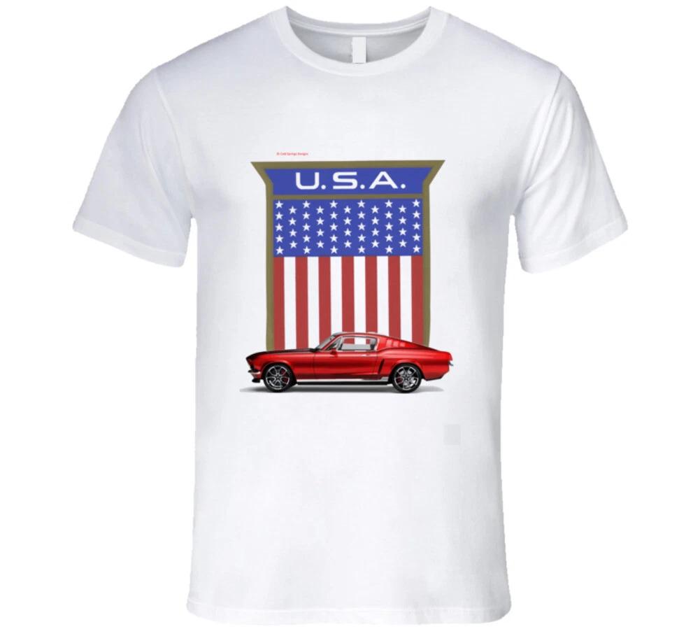 Usa 67 Mustang Fastback Usa Flag American Premium Gift T Shirt Mens Kids Womens Boys girls children