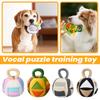 Interactive Plush Puzzle Ball Toy For Pet , Soft Food Hiding Toy With Handle, Crinkle Sound Training Toy