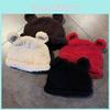 Color Solid Knitting Little Bear Ears Knit Wool Hats Women Fall Wear Winter