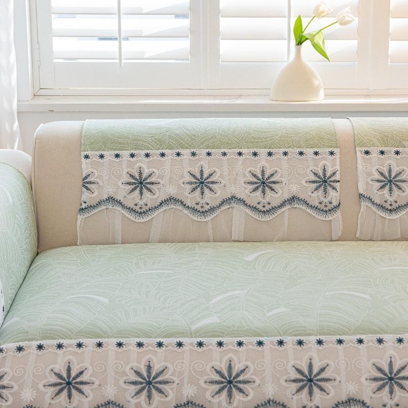 Подушка для дивана из ледяного шелка, нескользящая, с высоким уровнем комфорта, летний коврик, подушка для сиденья, летнее кружево, кружевной чехол для дивана, покрывало, полотенце