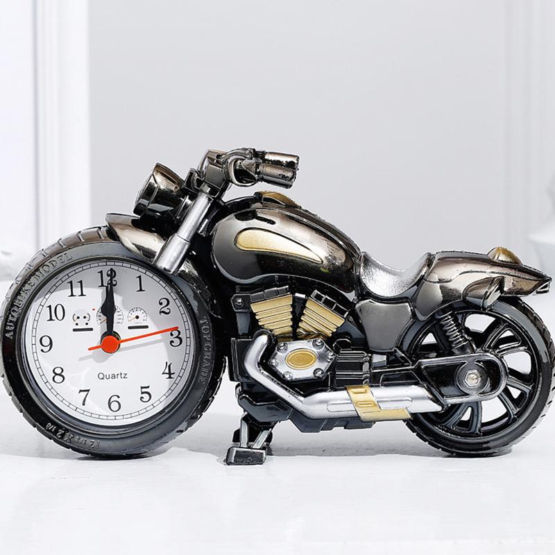 Vintage Alarm Clock Motorcycle Model Tabletop Clock Desktop Alarm Clock Bedside Clock Home Decor For Office Bedroom Nightstand