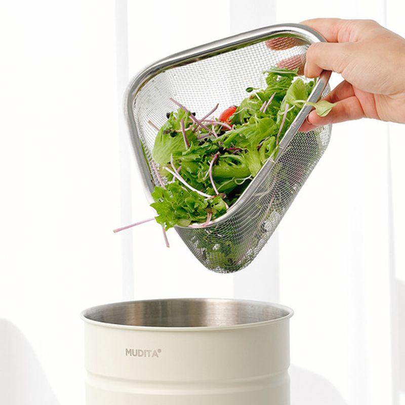 Reborn. J Sink Corner Triangle Basket S / Stainless Steel Food Waste Bin Strainer Drain Net