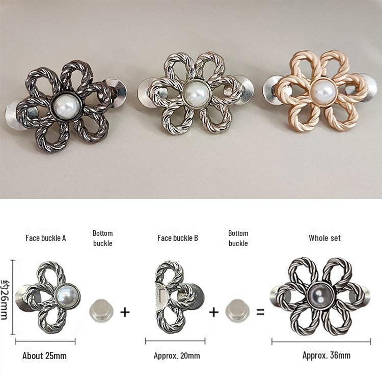 Adjustable Alloy Waist Buckle - Seamless Detachable Pants Tightening Accessory