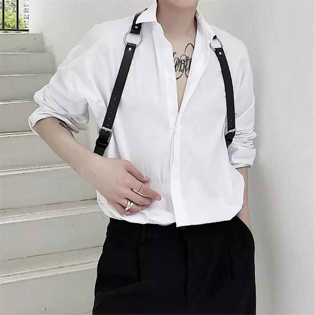 Харадзюку Панк Боди-цепочка Регулируемый ремень для ночного клуба Харнесс Цепочка на грудь Панк Боди-харнесс Готический Мужской Харнесс на грудь