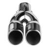 Car Dual Exhaust Tail Pipes 201 Stainless Steel Muffler Tips 63?76?220